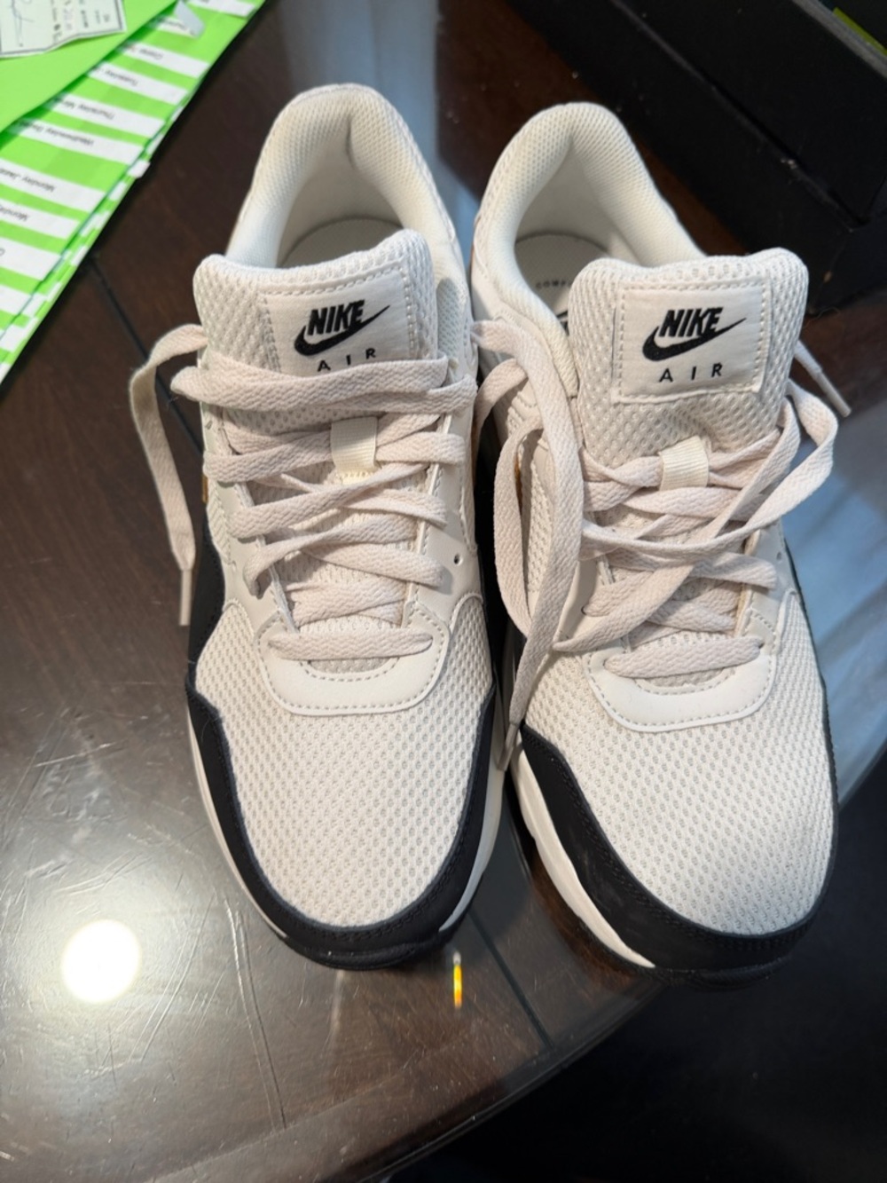 Nike Women’s Air White and Black Mesh Sneakers